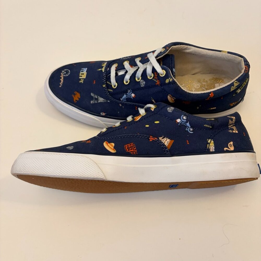 Keds X Rifle Paper Co Navy Wanderlust Travel Sneakers Women's Tennis Shoes 7.5 - Picture 7 of 9